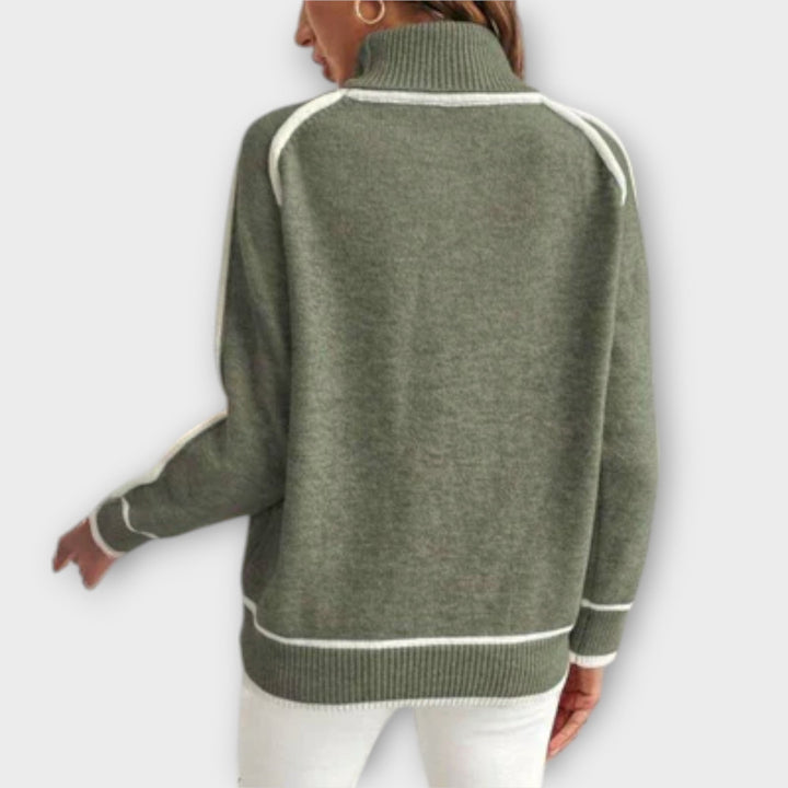 Luxury Olive Green Knitted Sweater