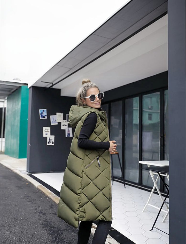 Mira Bodywarmer | Elegant long coat for women