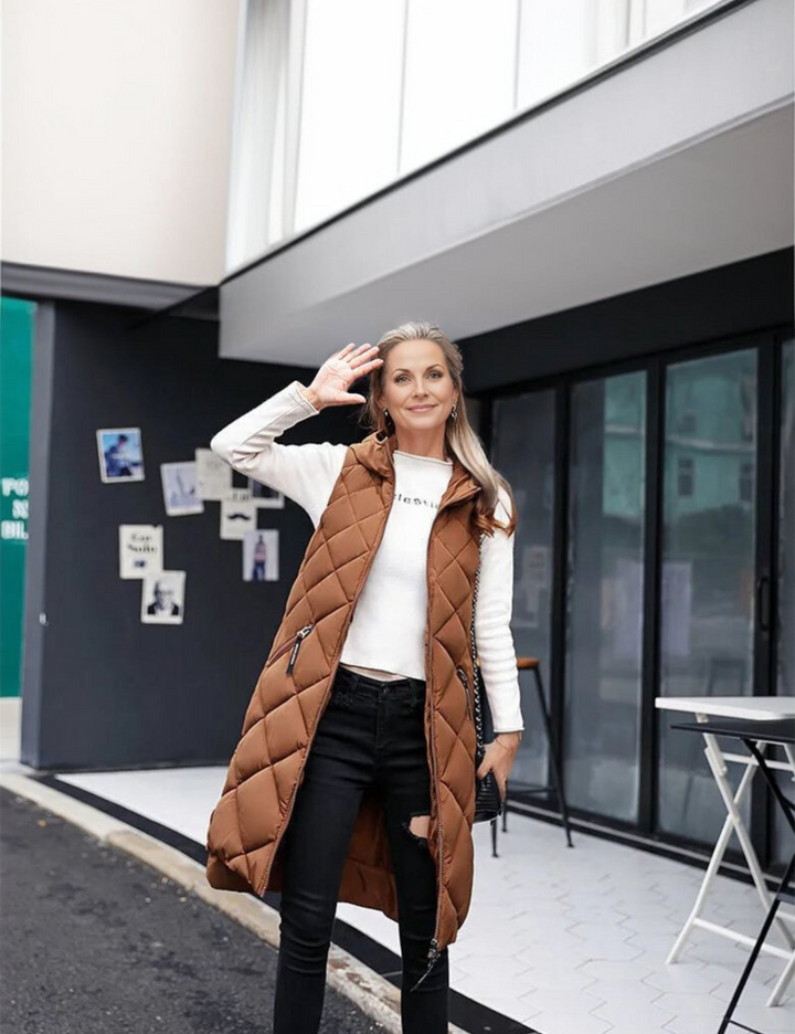 Mira Bodywarmer | Elegant long coat for women